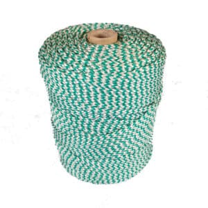 3.5mm Green White Braided Polypropylene Cord (2kg)